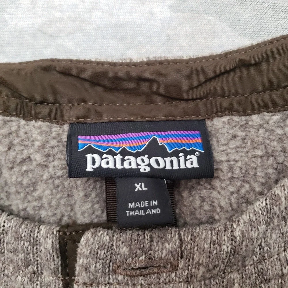 Patagonia Sweater Mens XL Gray Henley Better Sweater Long Sleeve Granola